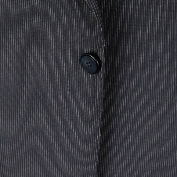 Lab Pal Zileri Suit Mens 54 44 36X32 Black Pin Striped Two Button Vented Wool - Picture 4 of 14